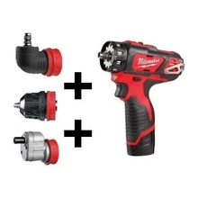 Milwaukee M12 BDDX Set-202C - Aku multi vrtačka/šroubovák 12 V / 2.0 Ah