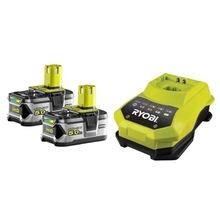 RYOBI RBC18LL50 - Li-ion akumulátor ONE+ 2X(18 V / 5.0 Ah) + Nabíječka