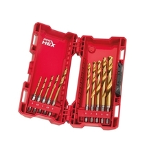 Milwaukee 48894759 - Sada vrtáků do kovu HSS-G TITAN Red Hex (10 ks)