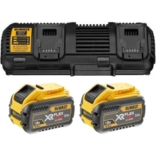 DeWalt DCB132X2 - Sada nabíječky 10,8/14,4/18/54 V a 2 akumulátorů 54 V / 9.0 Ah