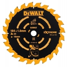 DeWalt DT1669 - Pilový kotouč Extreme 184x16 mm, (24 zubů)