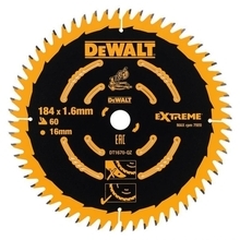 DeWalt DT1670 - Pilový kotouč Extreme 184x16 mm, (60 zubů)