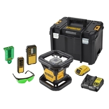 DeWalt DCE079D1G - Rotační laser s olovnicí a zeleným paprskem 18/ V 2.0Ah