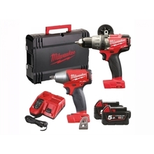 Milwaukee M18 FPP2C2-502X - Aku set nářadí 18V/5.0 Ah vrtačka, utahovák (variobox)