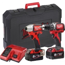 Milwaukee M18 BLPP2A-502C - Aku set nářadí vrtačka, utahovák 18V/5.0 Ah (kufr) + Milwaukee 4932430907