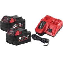 Milwaukee M18 NRG-502 - Set akumulátorů a nabíječky 18 V / 5.0 Ah