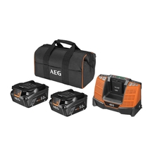 AEG SETLL1850SHD - Aku sada 2x 18V HD 5.0Ah + nabíječka v tašce