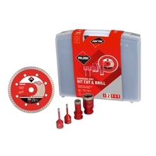 RUBI 68923 - Set kotouč TCR 115 mm + diamantové korunky DRY GRES (4 ks)